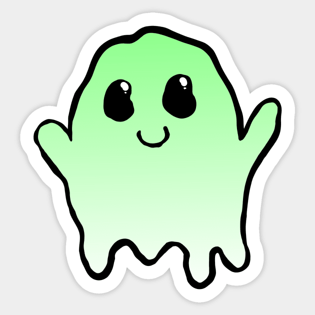 ghosty dude - green Sticker by Tallulah-Malibu